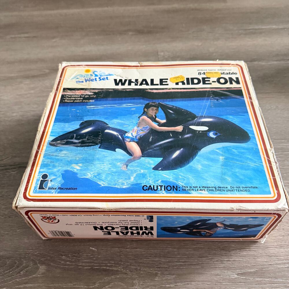 Vintage Intex The Wet Whale Inflatable Pool Float Ride On RARE with Box - Picture 2 of 4
